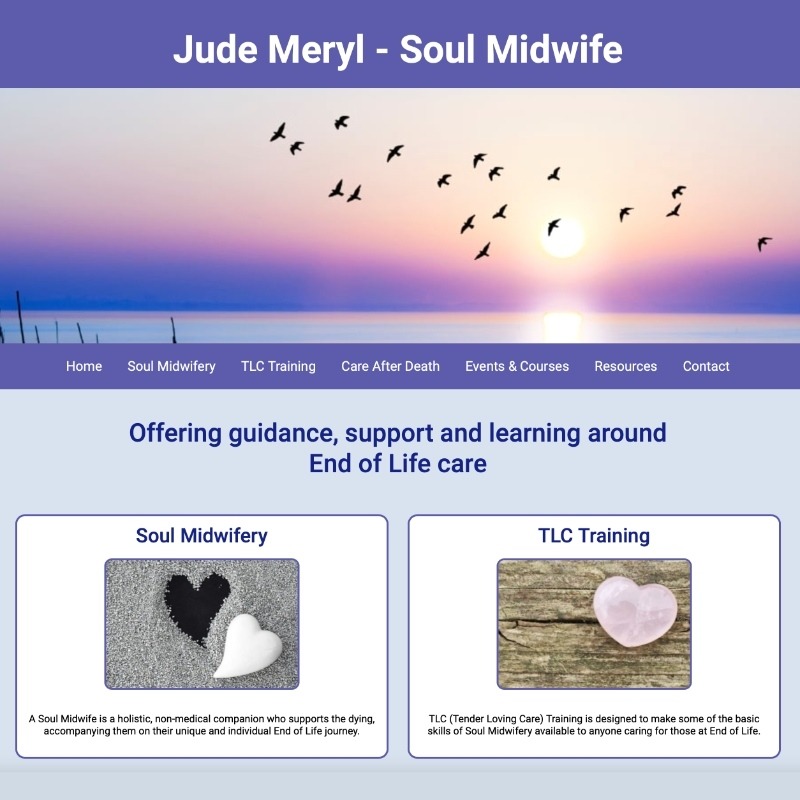 Jude Meryl SoulMidwife website homepage